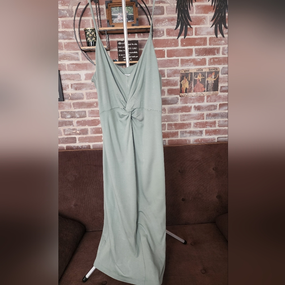 Bar III Sage Green Maxi Dress